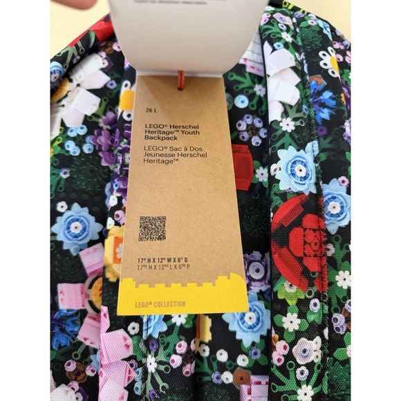 Herschel Supply Co. LEGO Youth Backpack Garden Floral NWT - Picture 7 of 9